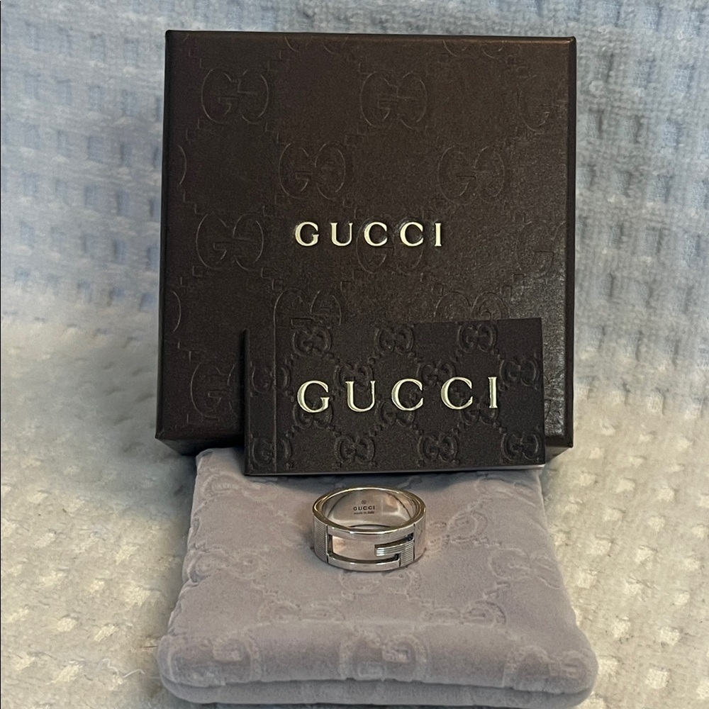 Gucci Ring sz 16/ US 7 1/2 Full inclusion - Picture 13 of 13